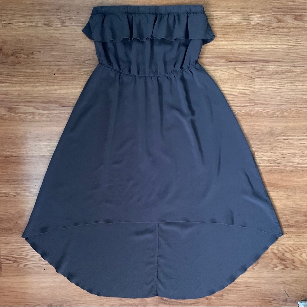 Strapless high low dress